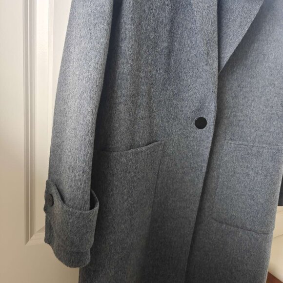 Theory easy one button coat Double-Face Wool-Cashmere in Grey - Picture 6 of 8